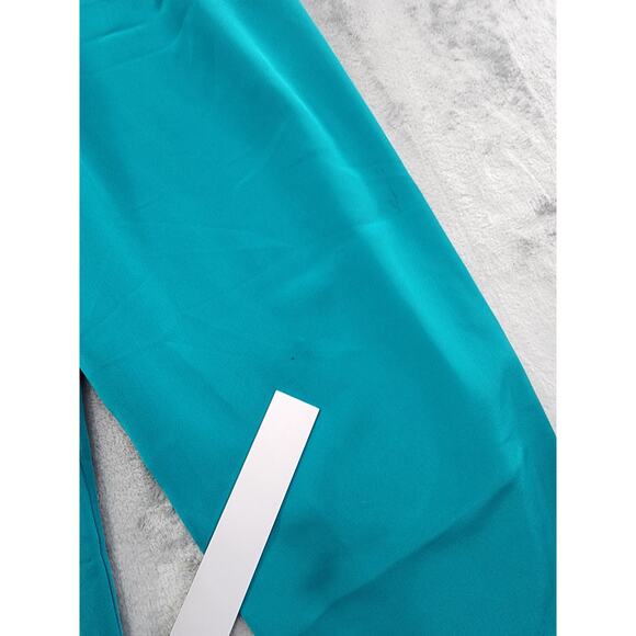 Vintage Frances Henaghan Wrap Tie Belted Long Sleeve Jumpsuit Size 8 Green Silky - Picture 4 of 15